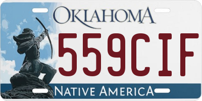 OK license plate 559CIF