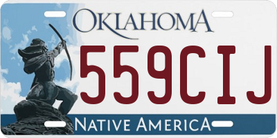 OK license plate 559CIJ