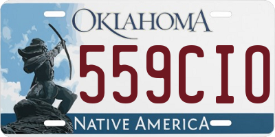 OK license plate 559CIO