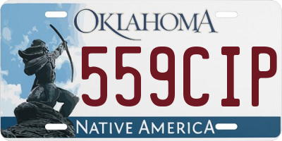 OK license plate 559CIP