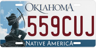 OK license plate 559CUJ