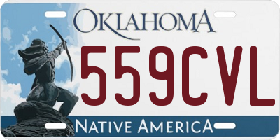 OK license plate 559CVL