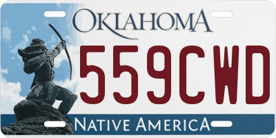OK license plate 559CWD