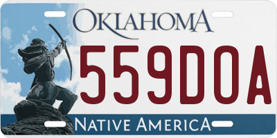 OK license plate 559DOA