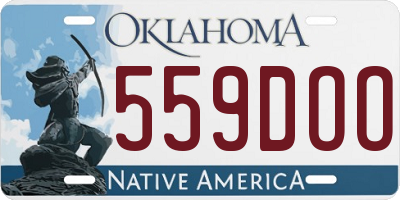 OK license plate 559DOO