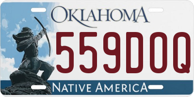 OK license plate 559DOQ