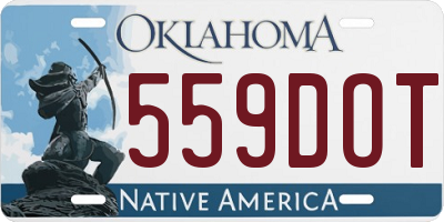 OK license plate 559DOT