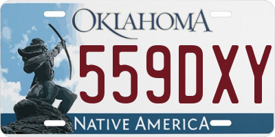 OK license plate 559DXY