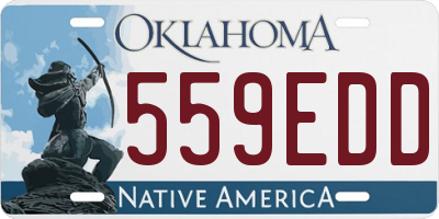 OK license plate 559EDD