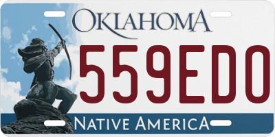 OK license plate 559EDO