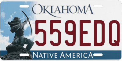 OK license plate 559EDQ