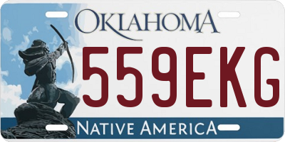 OK license plate 559EKG