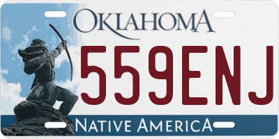 OK license plate 559ENJ
