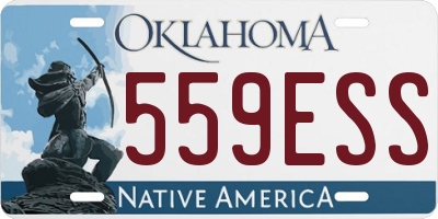 OK license plate 559ESS