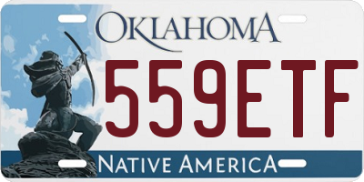 OK license plate 559ETF