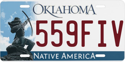 OK license plate 559FIV