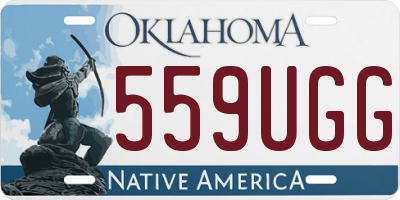 OK license plate 559UGG