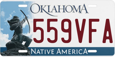 OK license plate 559VFA