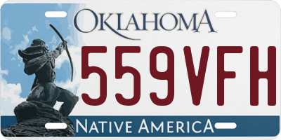 OK license plate 559VFH