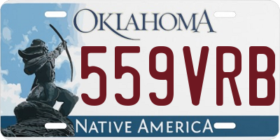 OK license plate 559VRB
