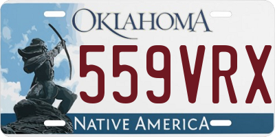 OK license plate 559VRX