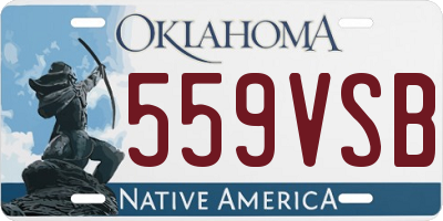 OK license plate 559VSB