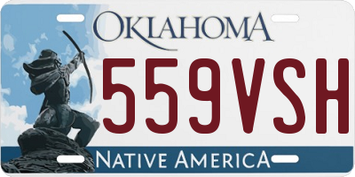 OK license plate 559VSH