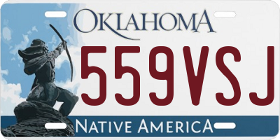 OK license plate 559VSJ