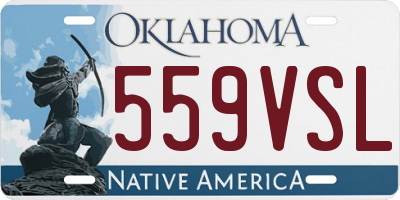 OK license plate 559VSL