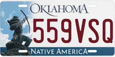 OK license plate 559VSQ