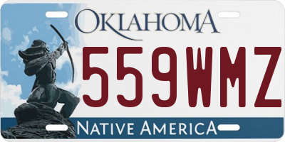 OK license plate 559WMZ