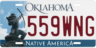 OK license plate 559WNG