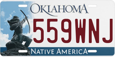 OK license plate 559WNJ