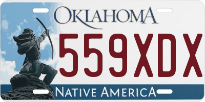OK license plate 559XDX