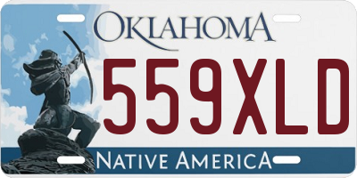 OK license plate 559XLD