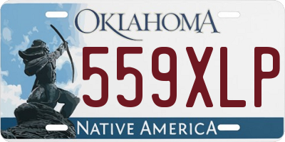 OK license plate 559XLP