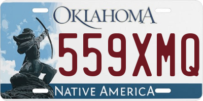 OK license plate 559XMQ