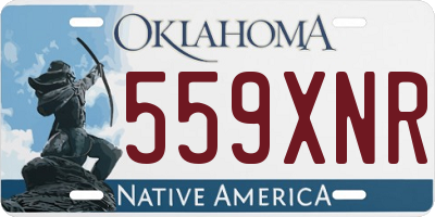 OK license plate 559XNR