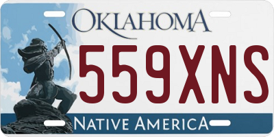 OK license plate 559XNS
