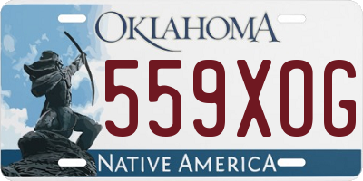 OK license plate 559XOG