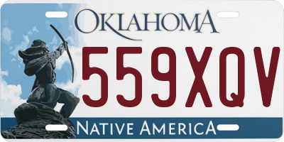 OK license plate 559XQV
