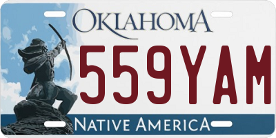 OK license plate 559YAM