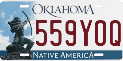 OK license plate 559YOQ