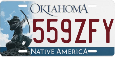 OK license plate 559ZFY
