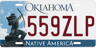OK license plate 559ZLP