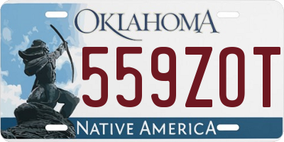 OK license plate 559ZOT