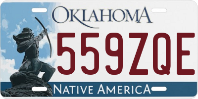 OK license plate 559ZQE