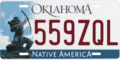 OK license plate 559ZQL