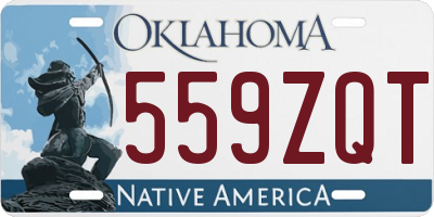 OK license plate 559ZQT