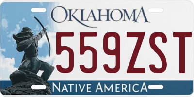 OK license plate 559ZST